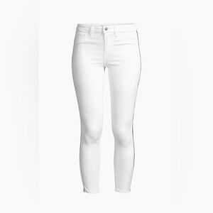 L’AGENCE Margot High Rise Striped Skinny Jeans White